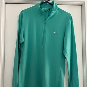 J.Lindeberg Turquoise Quarter-Zip Top size medium